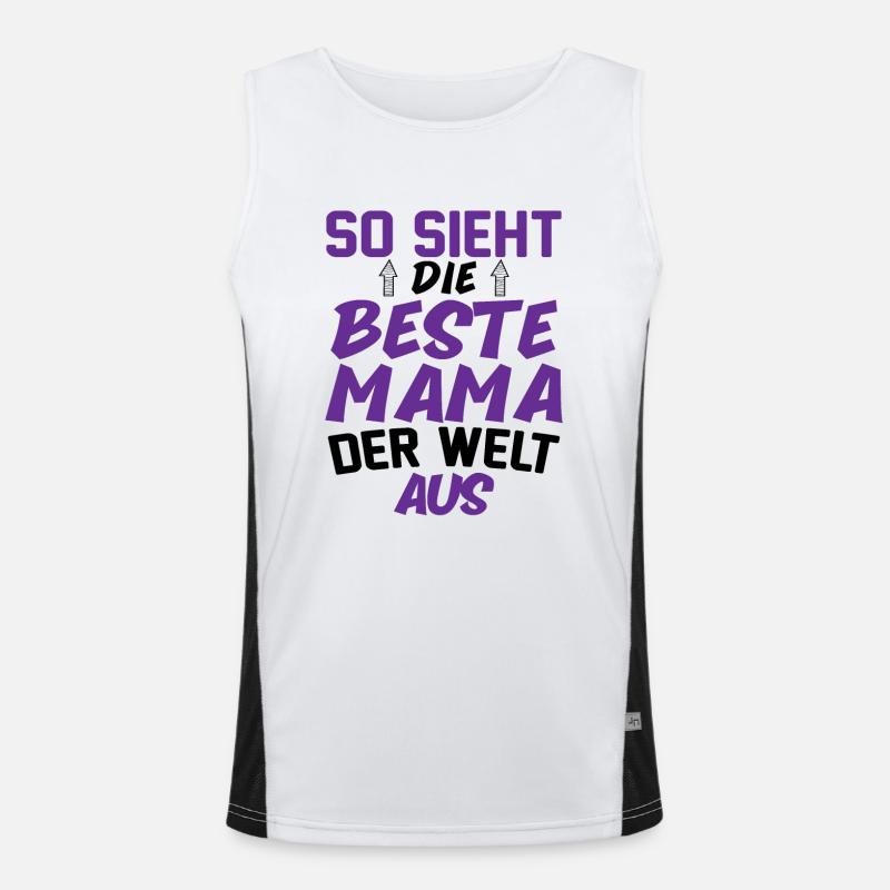 So Sieht Die Beste Mama Der Welt Aus Funktionelles Kontrast-Tank Top für Männer 
