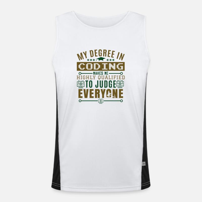Funny Coding Men's Functional Contrast Tank Top 