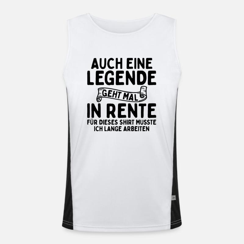 Auch Eine Legende Geht In Rente Funktionelles Kontrast-Tank Top für Männer 