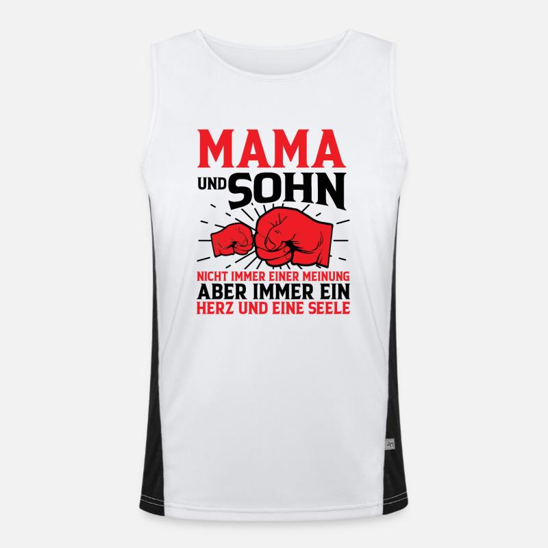 Mama Und Sohn Funktionelles Kontrast-Tank Top für Männer 