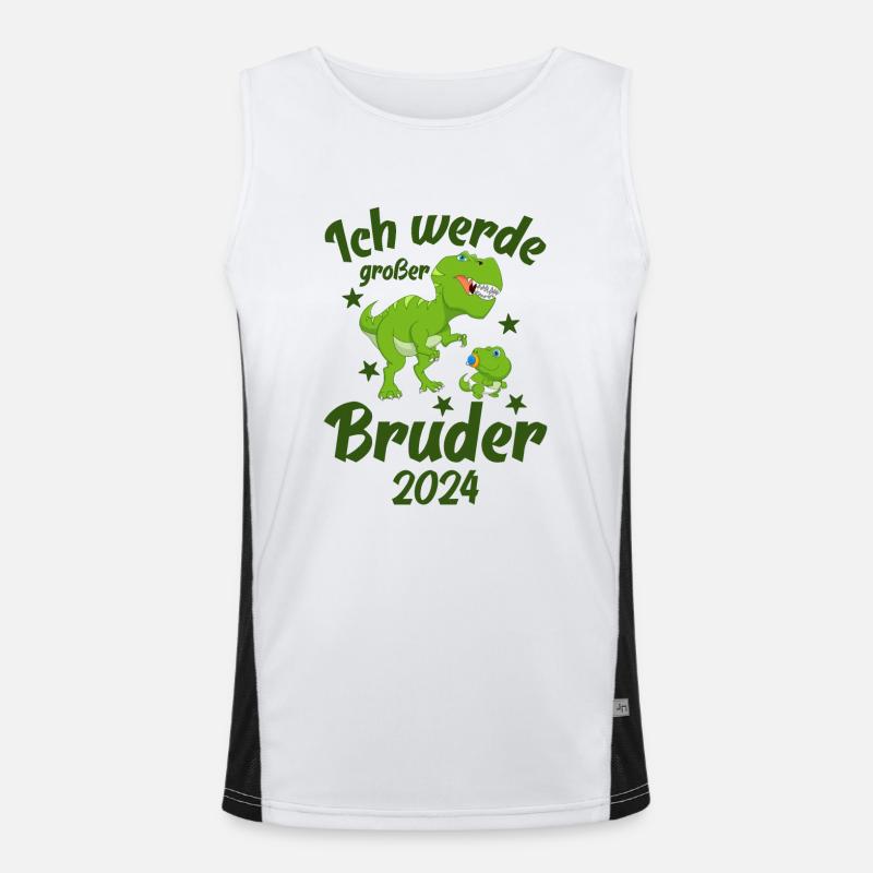 Ich Werde Großer Bruder 2024 Funktionelles Kontrast-Tank Top für Männer 