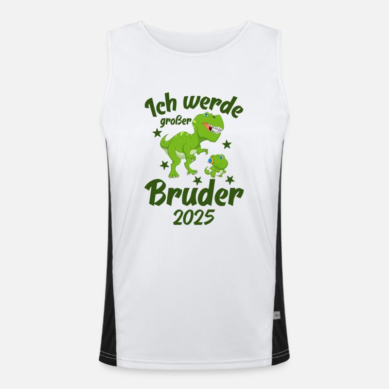 Ich Werde Großer Bruder 2025 Funktionelles Kontrast-Tank Top für Männer 