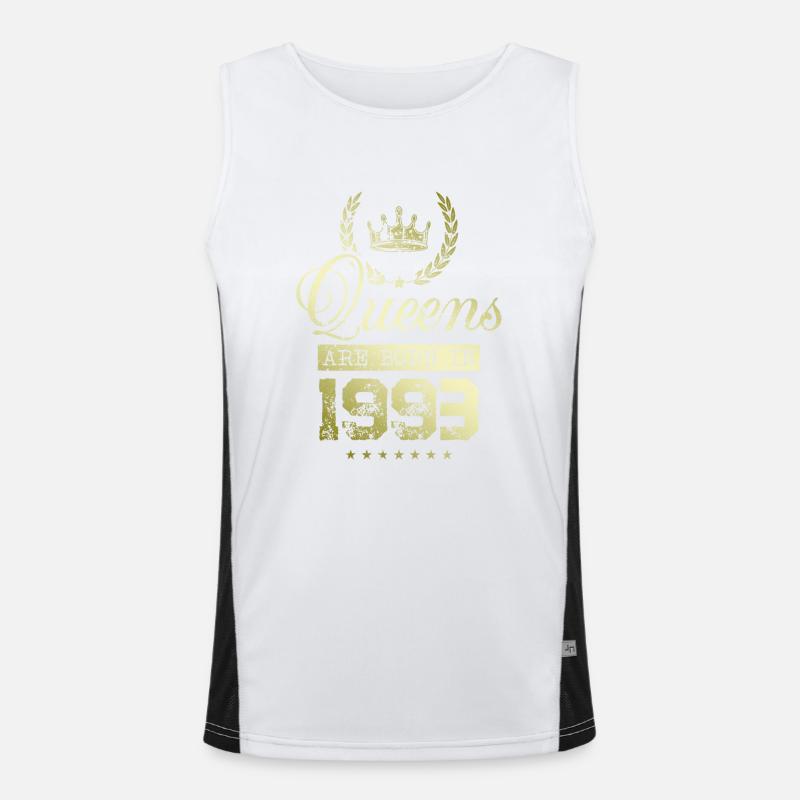 Queens born in 1993 Funktionelles Kontrast-Tank Top für Männer 