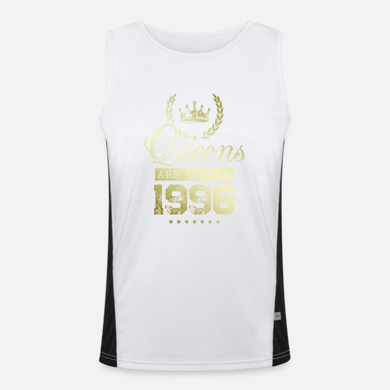 Queens born in 1996 Funktionelles Kontrast-Tank Top für Männer 