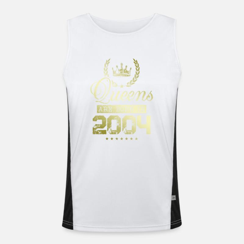 Queens born in 2004 Funktionelles Kontrast-Tank Top für Männer 