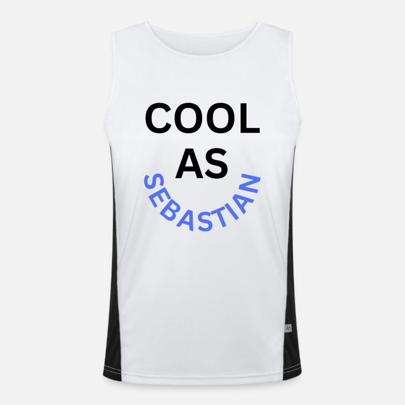 Cool as Sebastian Name Men's Functional Contrast Tank Top 