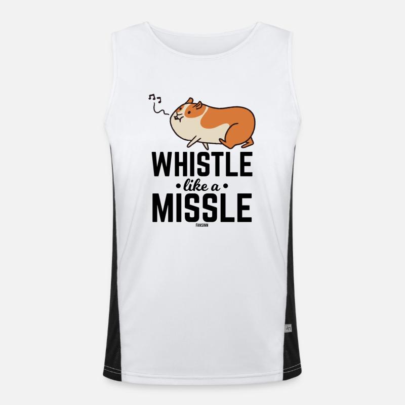 Hamster pfeift ein Lied Funktionelles Kontrast-Tank Top für Männer 