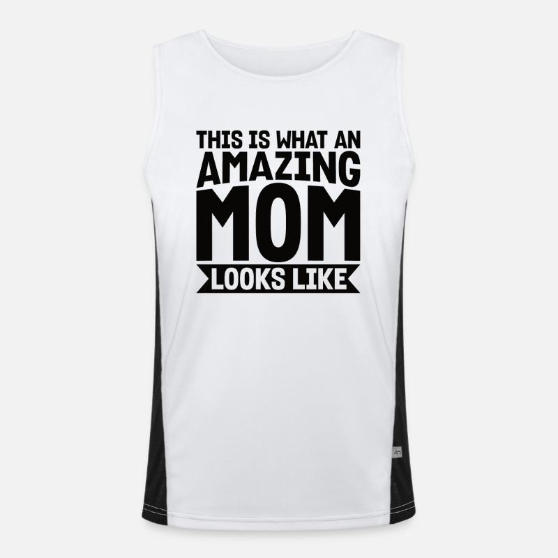 Beste Mama Überhaupt Muttertag Mutter Geschenk Funktionelles Kontrast-Tank Top für Männer 