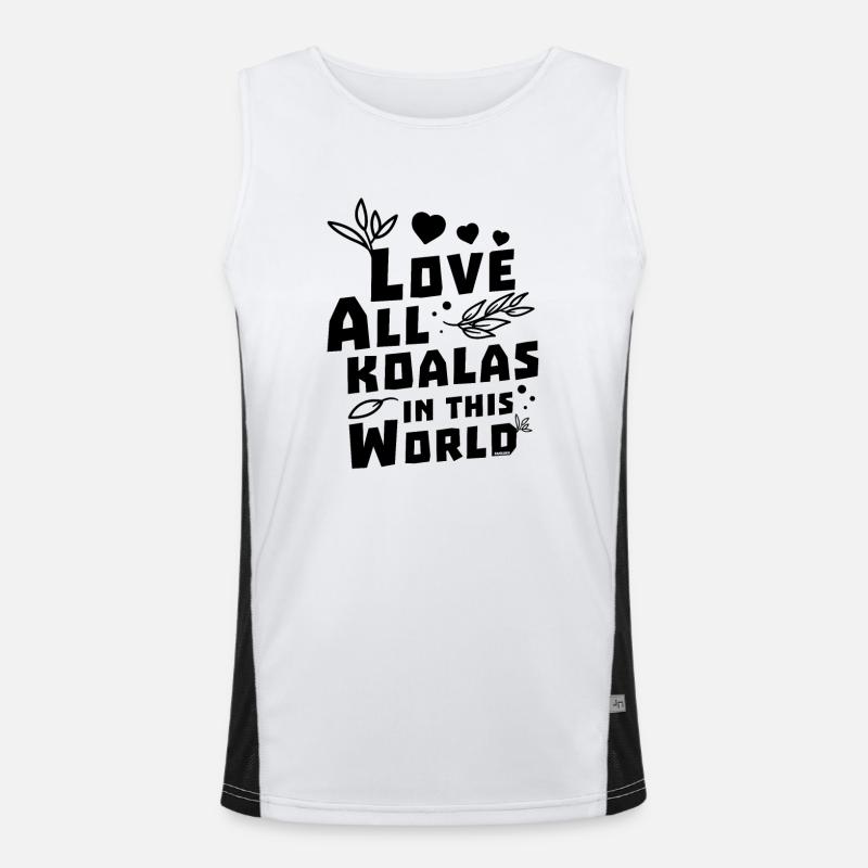 Koala Eukalyptus Liebe Kinder Mädchen Funktionelles Kontrast-Tank Top für Männer 