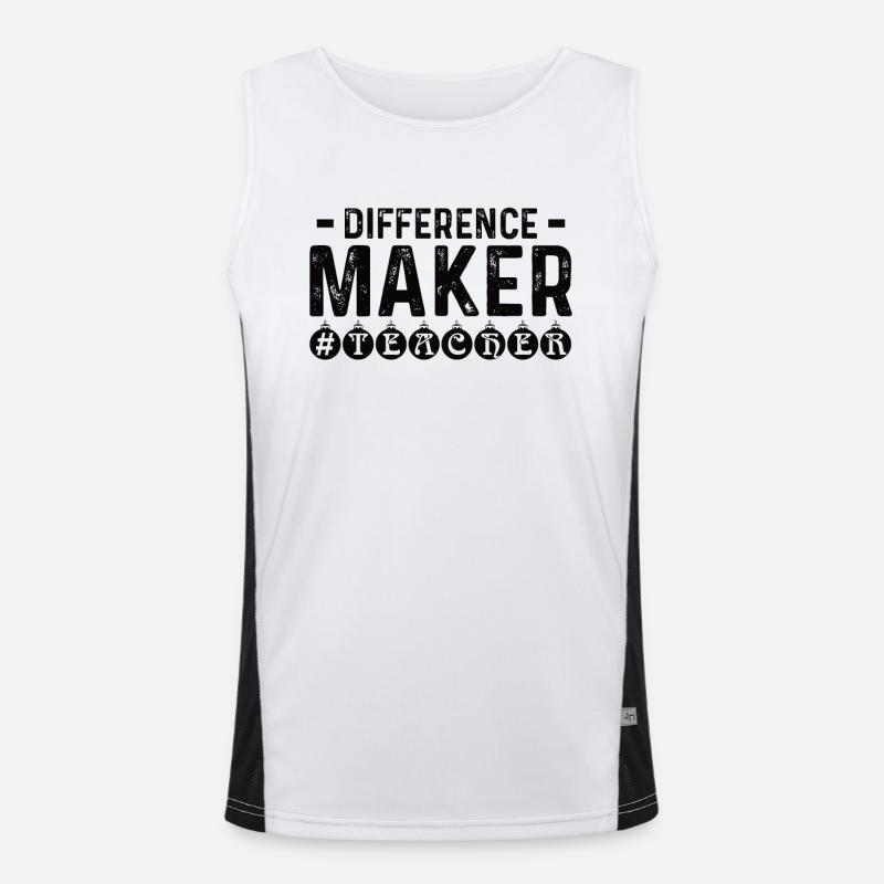 Lehrer bester Lehrer Geschenk Funktionelles Kontrast-Tank Top für Männer 