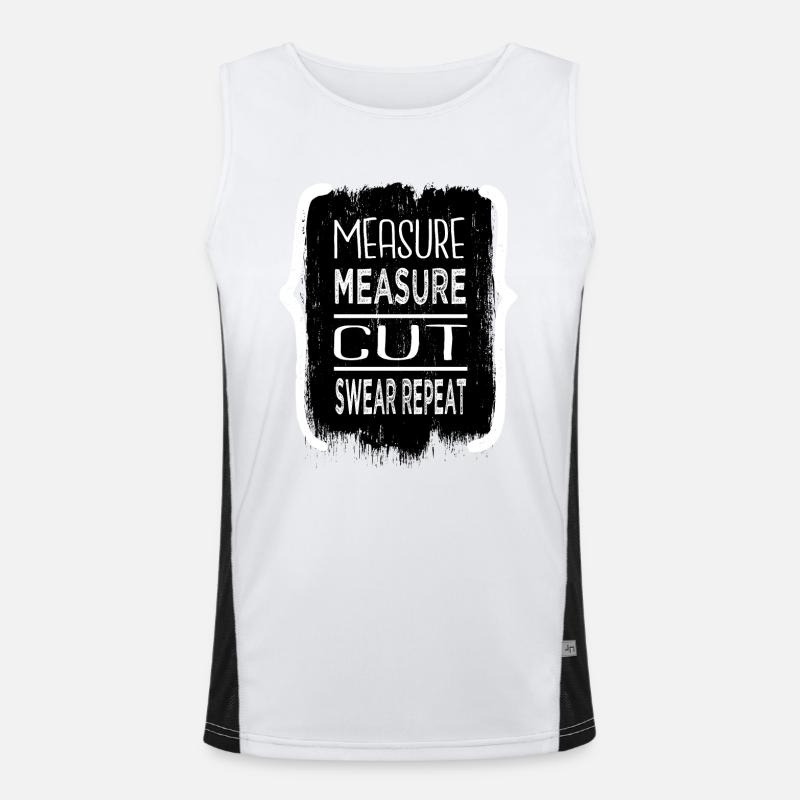 hearbeat chainsaw carpenter lumberjack logging Funktionelles Kontrast-Tank Top für Männer 