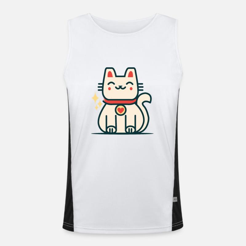 Chat chanceux Débardeur respirant contrasté Homme 
