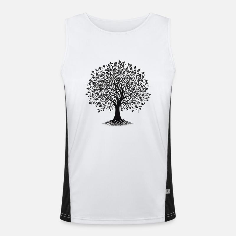 Baum des Lebens, illustration de conception d’arbre de vie Débardeur respirant contrasté Homme 