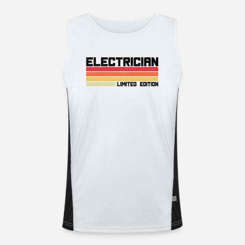 Electrician Electrical Engineering Insulating Pliers Electronics Men's Functional Contrast Tank Top 