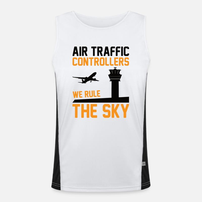 Air Traffic Controller Air Traffic Tower Controller Flight Attendant Men's Functional Contrast Tank Top 