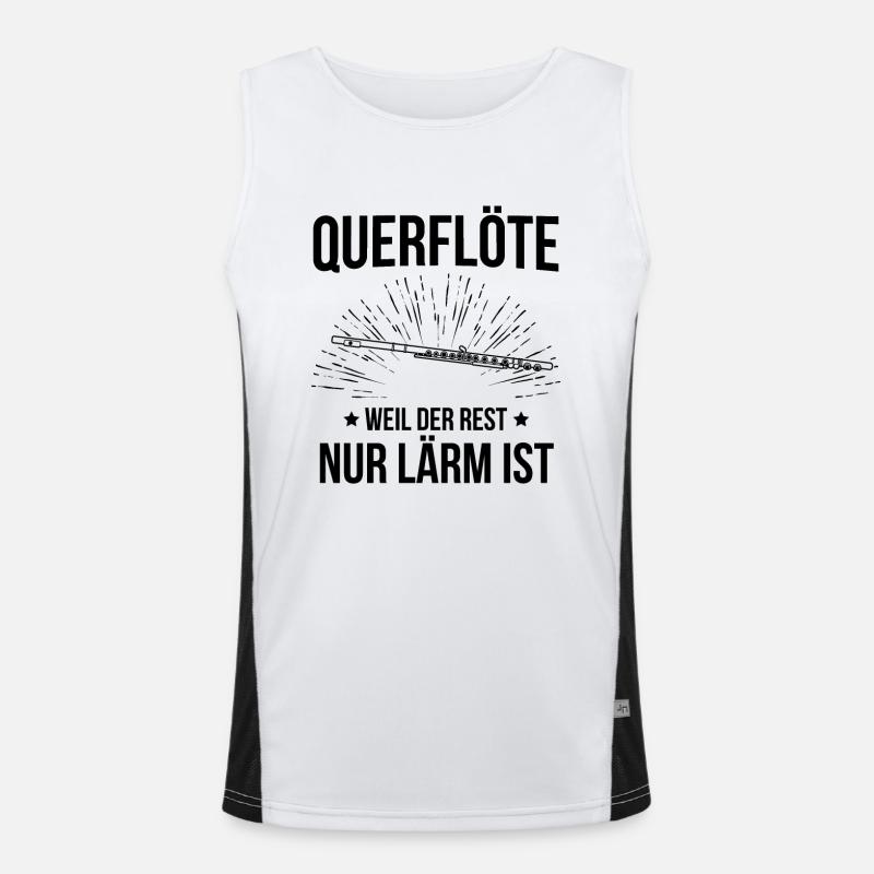 Querflöte Querflötenspieler Querflötist Funktionelles Kontrast-Tank Top für Männer 