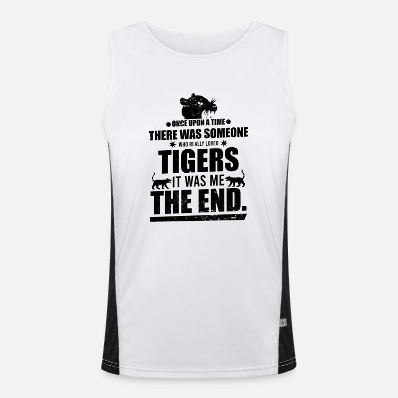 cooler Spruch mit einem Tiger Funktionelles Kontrast-Tank Top für Männer 