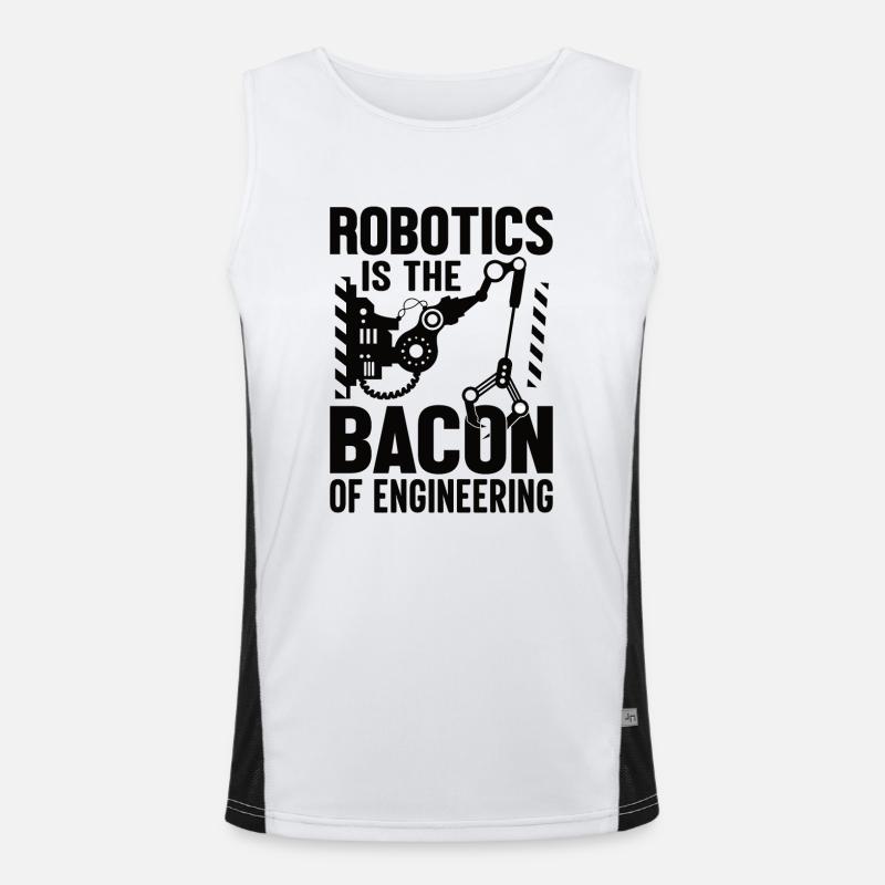 Robot Programmer Automation Technician Men's Functional Contrast Tank Top 