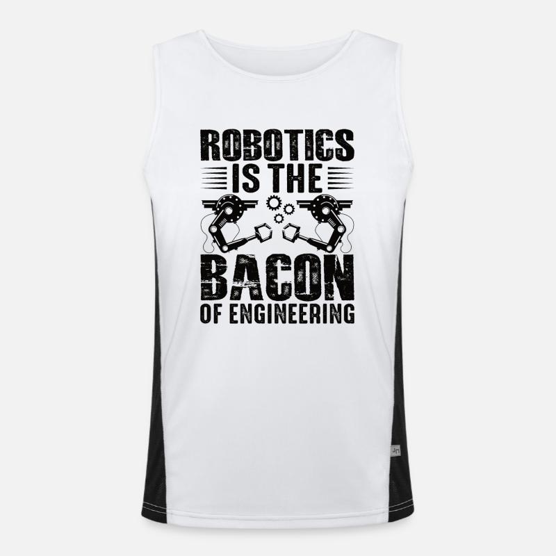 Robot Programmer Automation Technician Men's Functional Contrast Tank Top 