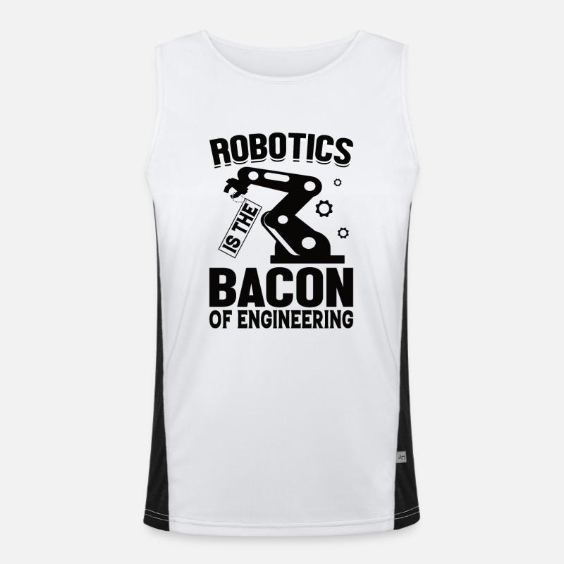 Robot Programmer Automation Technician Men's Functional Contrast Tank Top 