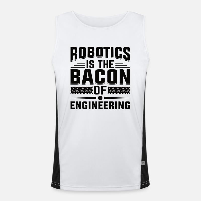 Robot Programmer Automation Technician - Men's Functional Contrast Tank Top  - white/black