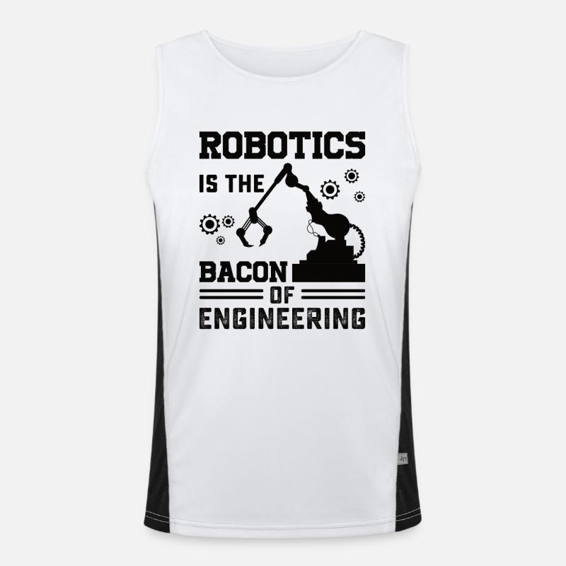 Robot Programmer Automation Technician Men's Functional Contrast Tank Top 
