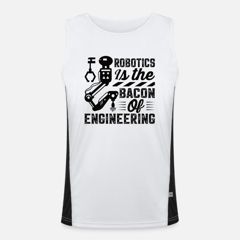 Roboter Programmierer Automatisierungstechniker Funktionelles Kontrast-Tank Top für Männer 
