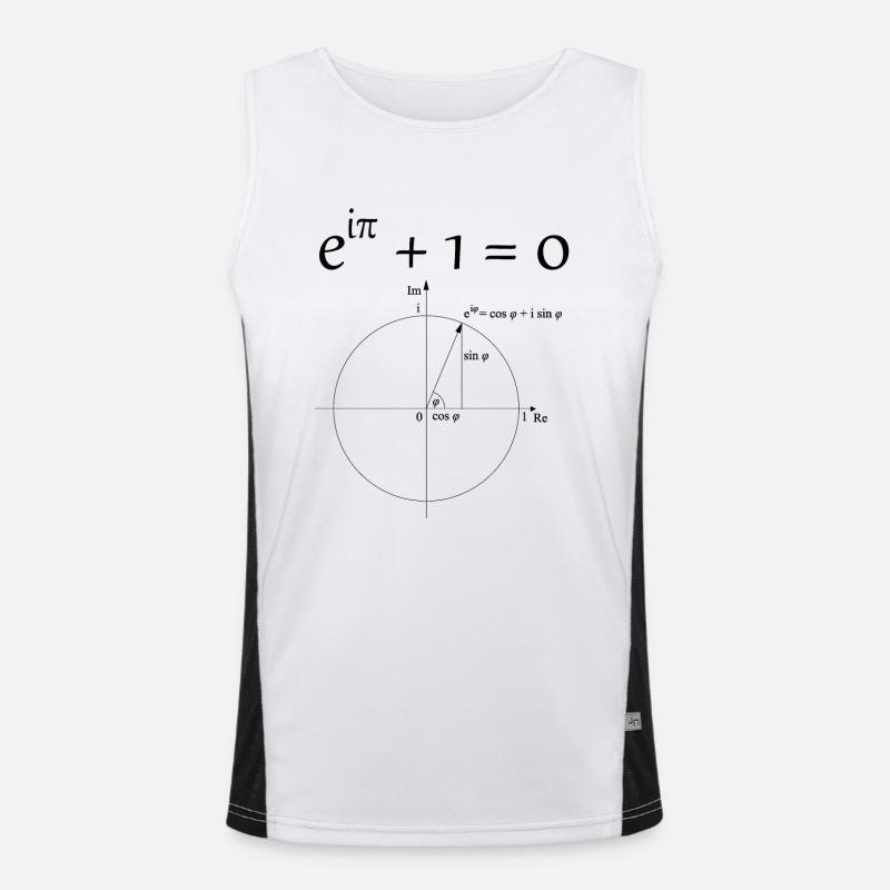 Euler's Identity Mathematical Constants Number Pi Men's Functional Contrast Tank Top 
