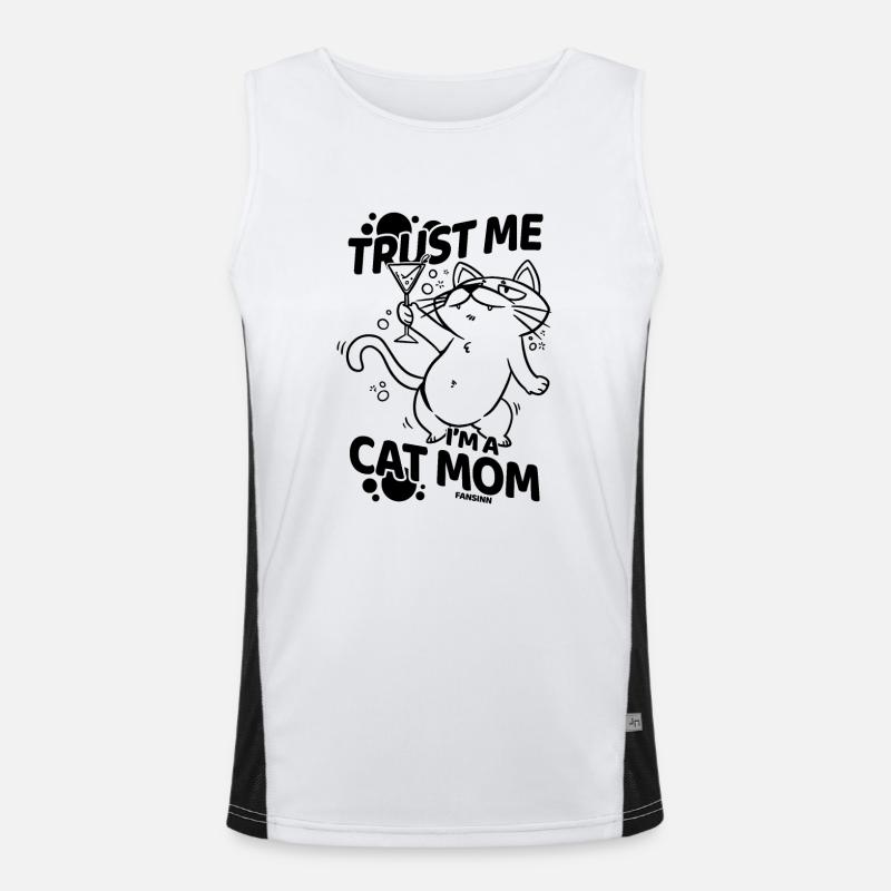 Katzenmama Funktionelles Kontrast-Tank Top für Männer 