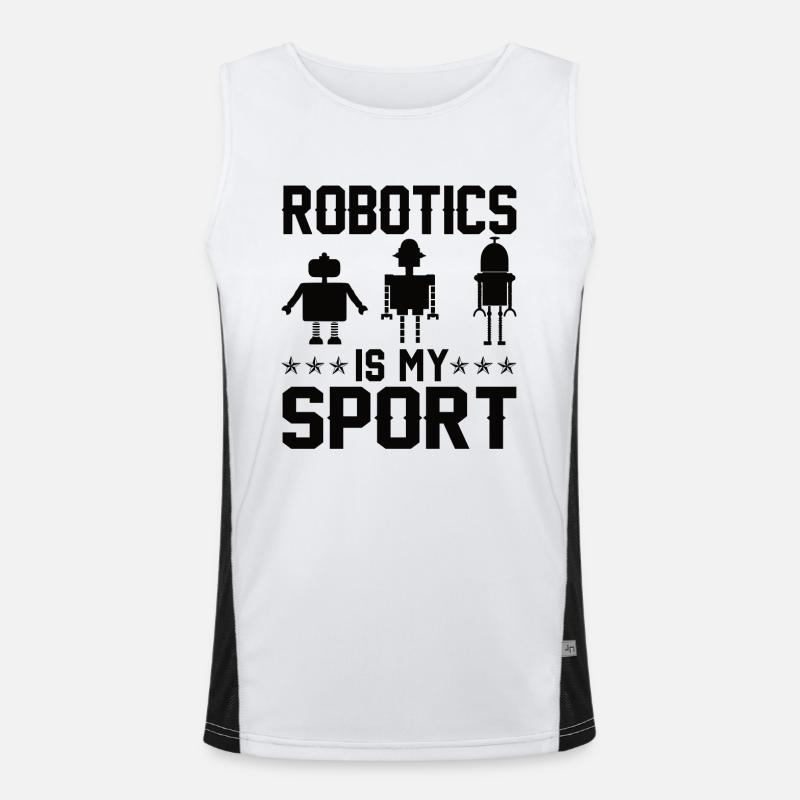 Robot Programmer Automation Technician Men's Functional Contrast Tank Top 
