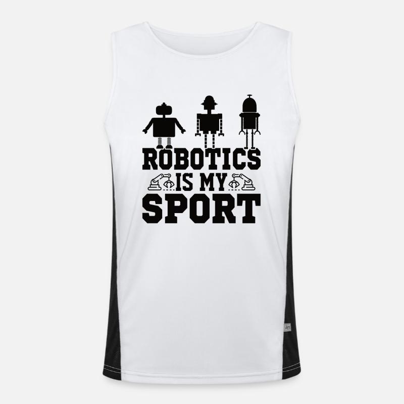 Robot Programmer Automation Technician Men's Functional Contrast Tank Top 