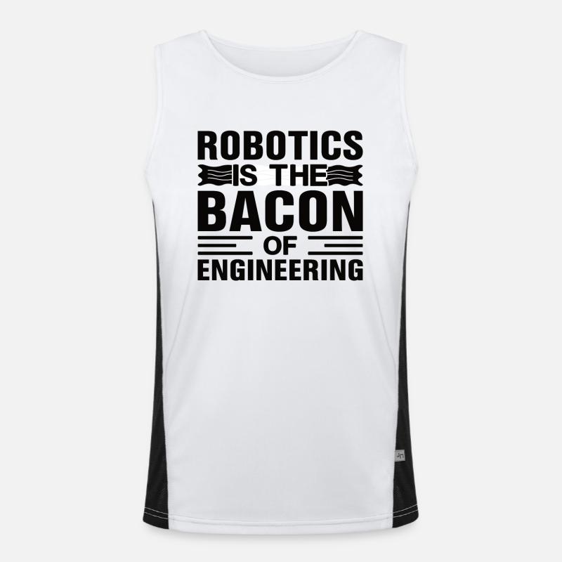 Robot Programmer Automation Technician Men's Functional Contrast Tank Top 
