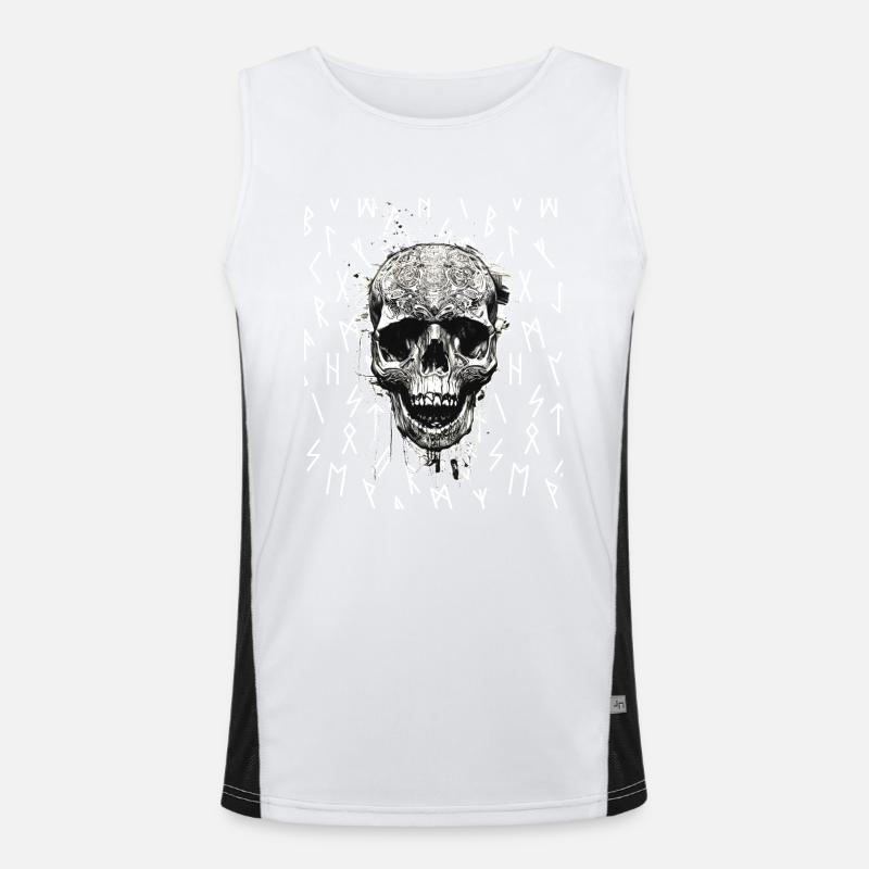 Wikinger Nordische Rune Wikinger Walhalla Vikings Funktionelles Kontrast-Tank Top für Männer 