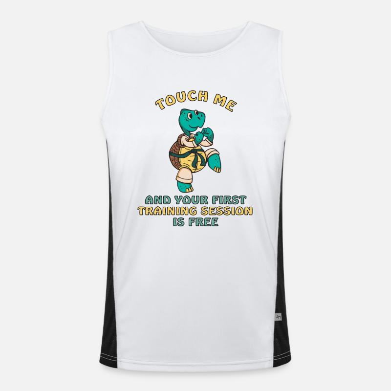 Touch me and your first training session is k Men's Functional Contrast Tank Top 