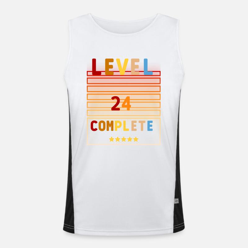 24th Birthday Geburtstags Geschenkidee Männer Frau Funktionelles Kontrast-Tank Top für Männer 