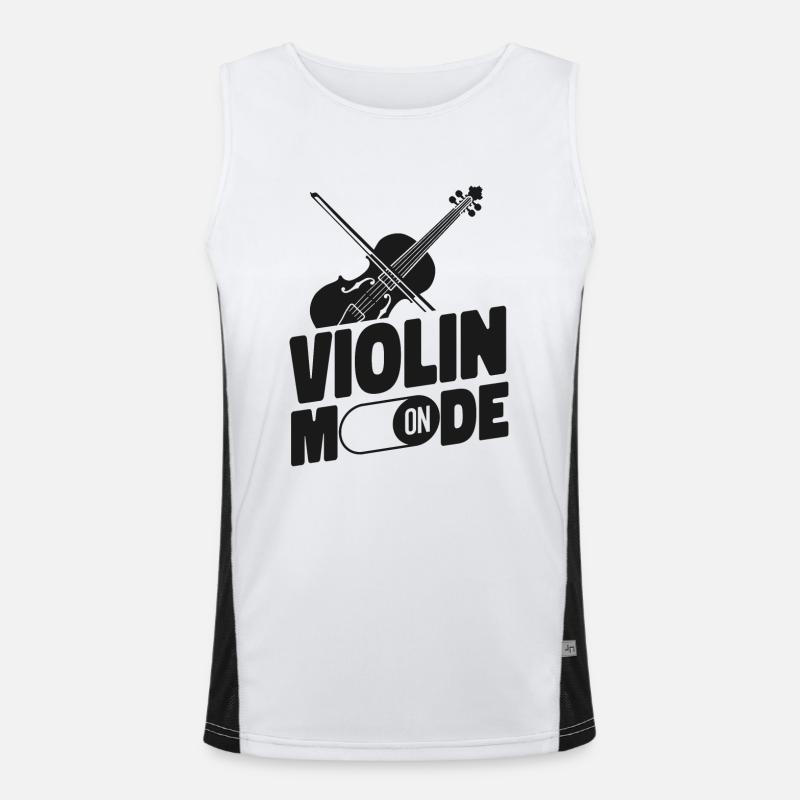 Violin Violinist Violin Mode On Funktionelles Kontrast-Tank Top für Männer 