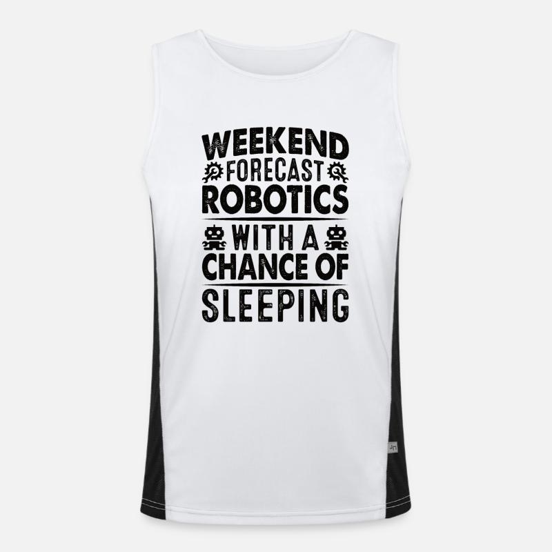 Robot Programmer Automation Technician Men's Functional Contrast Tank Top 