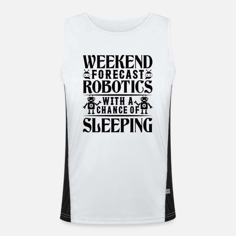 Programmeur de robots Technicien en automatisation Débardeur respirant contrasté Homme 