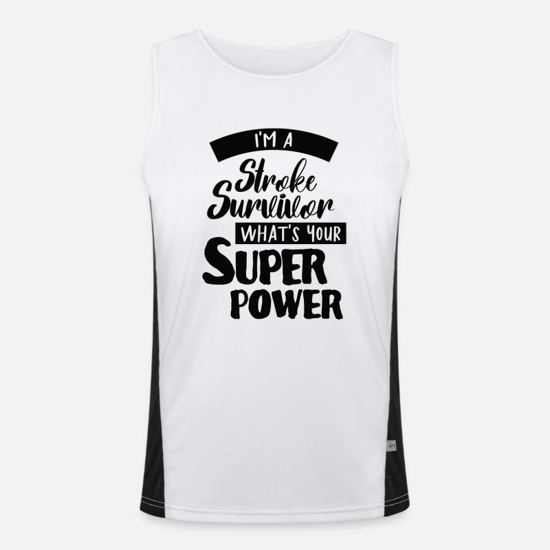 I survived a heart attack Men's Functional Contrast Tank Top 