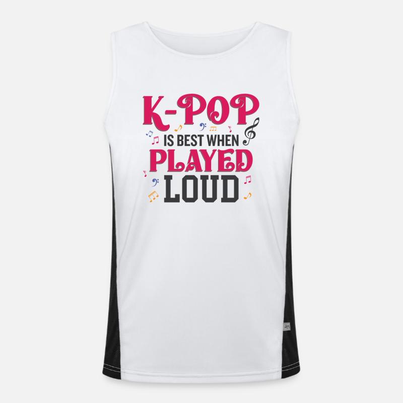 K-Pop Is Best When Played Loud Men's Functional Contrast Tank Top 