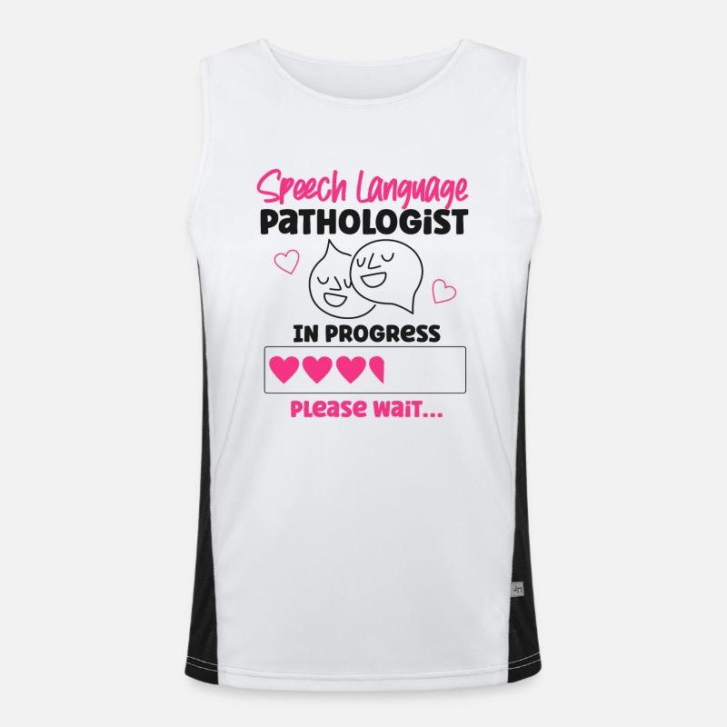 Speech Therapist Therapy Assistant - Men's Functional Contrast Tank Top  - white/black
