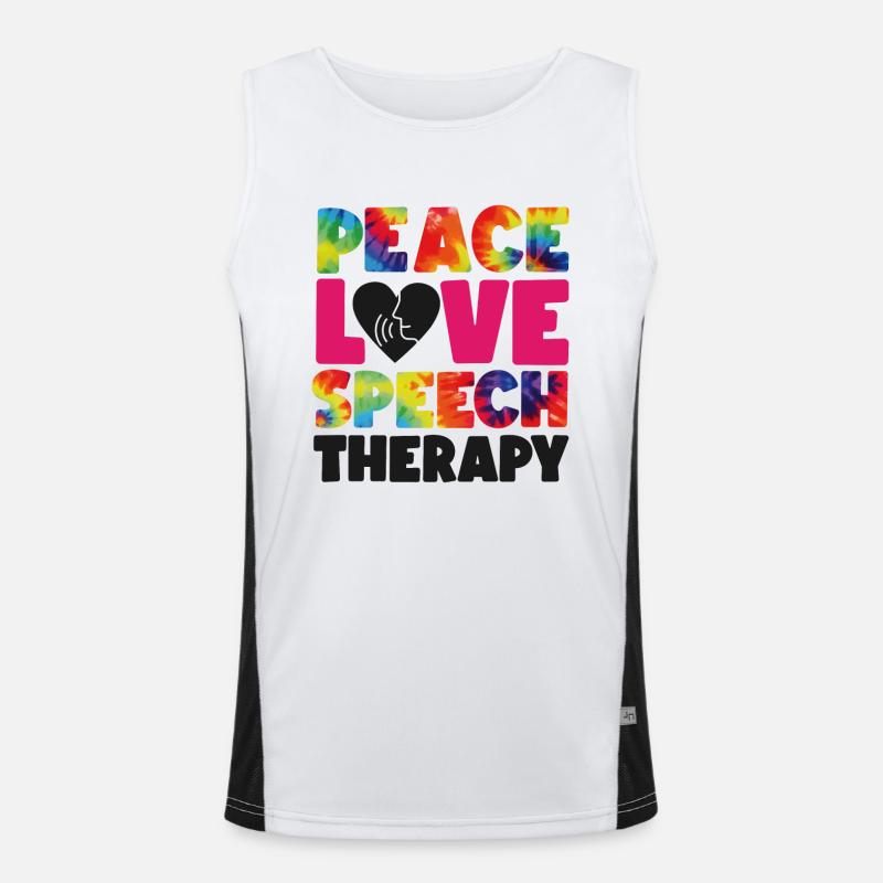 Speech Therapist Therapy Assistant - Men's Functional Contrast Tank Top - white/black