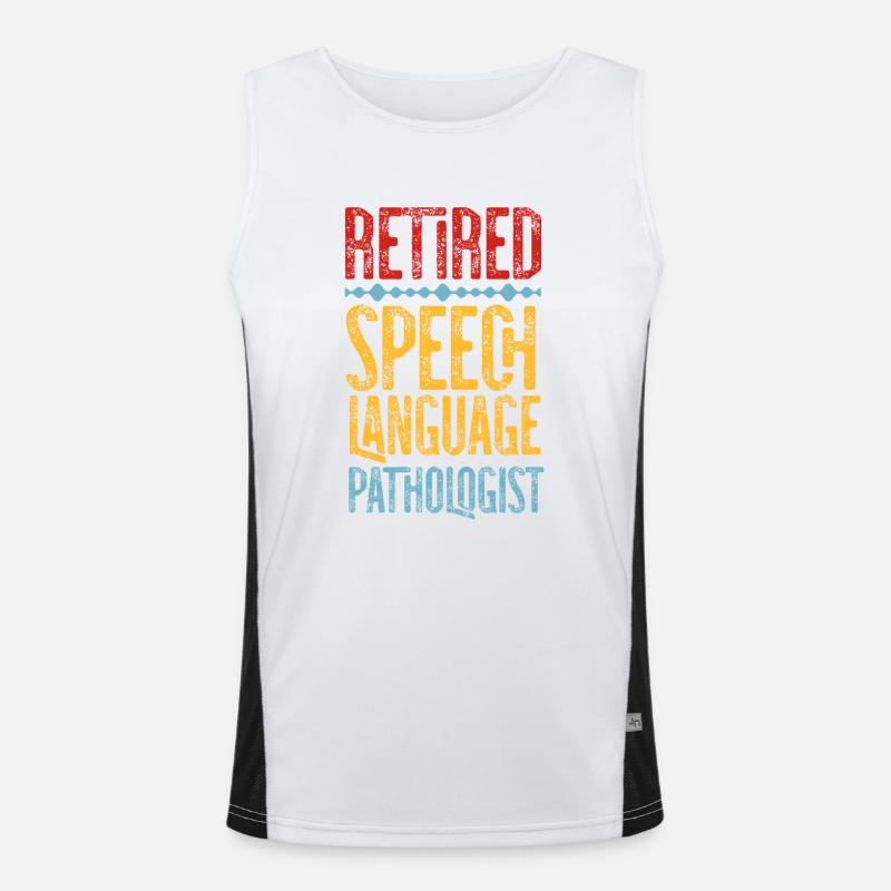 Speech Therapist Therapy Assistant - Men's Functional Contrast Tank Top - white/black