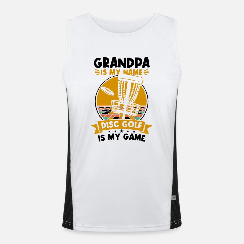 Grand-père Disc Golf Débardeur respirant contrasté Homme 
