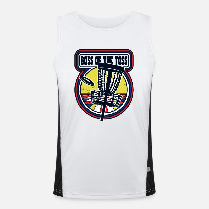 Lustiges Disc Golf Zitat Funktionelles Kontrast-Tank Top für Männer 