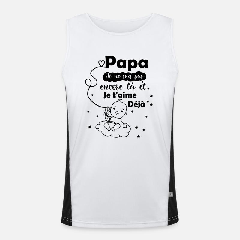 Futur papa - Annonce Grossesse - message bébé Débardeur respirant contrasté Homme 
