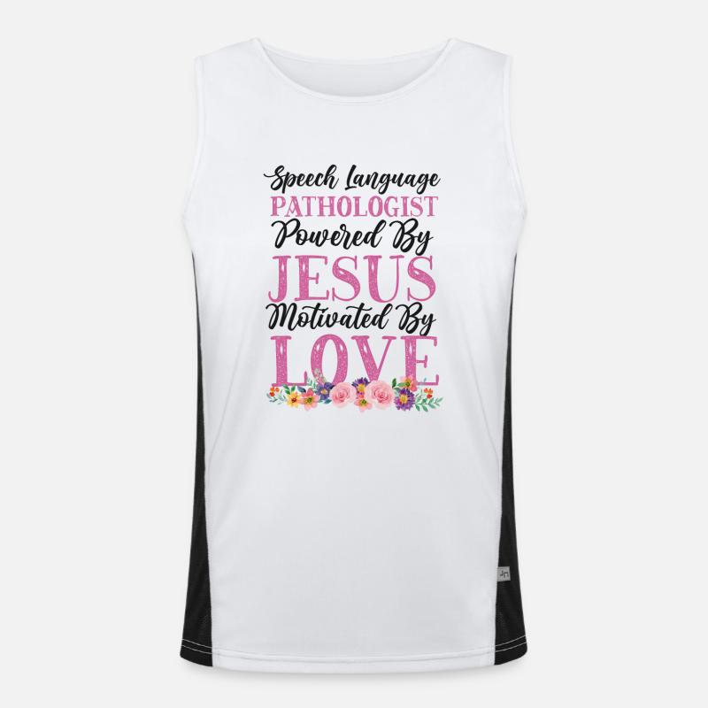 Speech Therapist Therapy Assistant - Men's Functional Contrast Tank Top - white/black