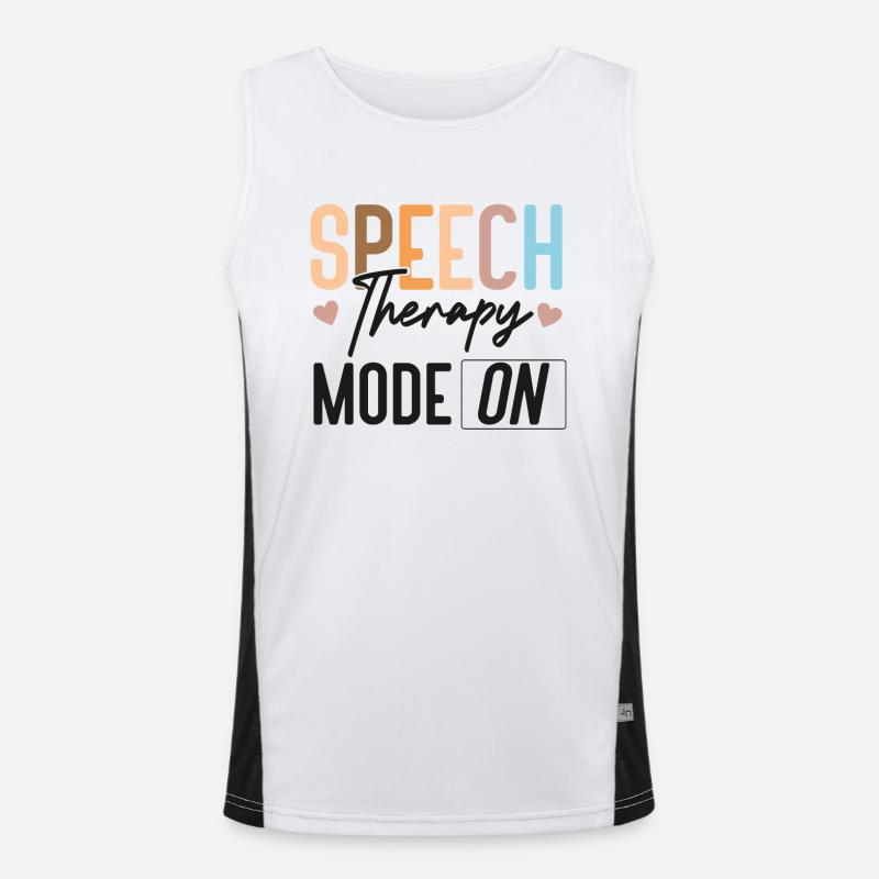 Speech Therapist Therapy Assistant - Men's Functional Contrast Tank Top - white/black