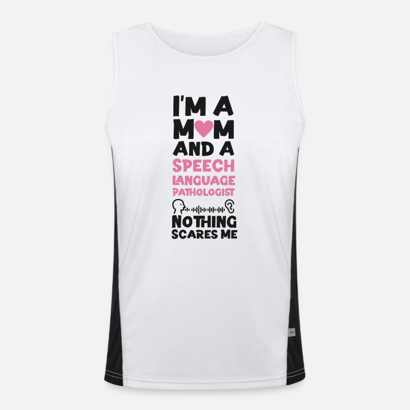 Speech Therapist Therapy Assistant - Men's Functional Contrast Tank Top  - white/black