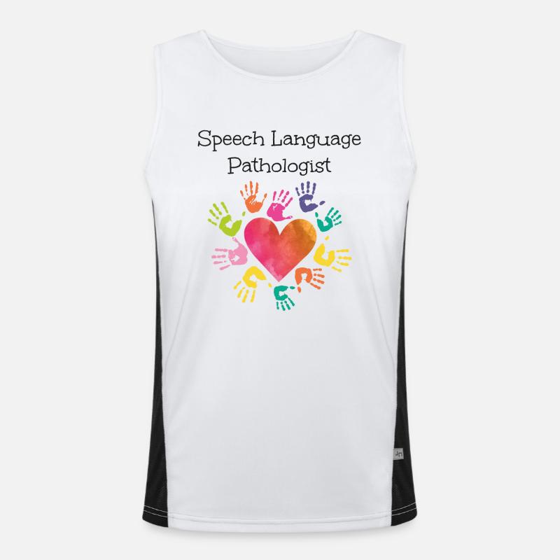 Speech Therapist Therapy Assistant - Men's Functional Contrast Tank Top - white/black